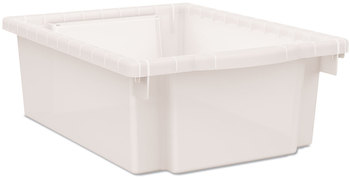 HON® Flagship® Storage Bins 3 Sections, 12.75" x 16" 6", Translucent White