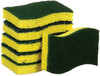 A Picture of product MMM-426 Scotch-Brite® Heavy-Duty Scrub Sponge 4.5 x 2.7, 0.6" Thick, Yellow/Green, 6/Pack