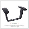 A Picture of product ALE-IN49AKA10B Alera® Optional Height-Adjustable T-Arms for Essentia and Interval Series Chairs, Black, 2/Set