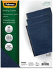 A Picture of product FEL-52124 Fellowes® Expressions™ Classic Grain Texture Presentation Covers for Binding Systems System 11 x 8.5, Navy, 50/Pack