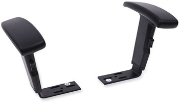 Alera® Optional Height-Adjustable T-Arms for Essentia and Interval Series Chairs, Black, 2/Set