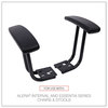 A Picture of product ALE-IN49AKB10B Alera® Optional Fixed Height T-Arms for Essentia and Interval Series Chairs, Black, 2/Set