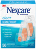 A Picture of product MMM-43250 3M Nexcare™ Waterproof Bandages Clear Assorted Sizes, 50/Box