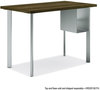 A Picture of product HON-HLCPL29USPR6 HON® Coze Writing Desk Post Legs with U-Storage Compartment 5.75" x 28", Silver, 4 Legs/Set