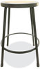 A Picture of product ALE-IS6624G Alera® Industrial Metal Shop Stool Backless, Supports Up to 300 lb, 24" Seat Height, Brown Gray Base