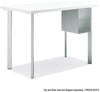 A Picture of product HON-HLCPL29USPR6 HON® Coze Writing Desk Post Legs with U-Storage Compartment 5.75" x 28", Silver, 4 Legs/Set