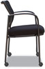 A Picture of product ALE-IV4314A Alera® IV Series Guest Chairs Mesh-Back Fabric-Seat 25.19" x 23.62" 32.28", Black Seat, Back, Base, 2/Carton