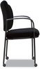 A Picture of product ALE-IV4317A Alera® IV Series Guest Chairs Fabric Back/Seat 24.8" x 22.83" 32.28", Black Seat, Back, Base, 2/Carton