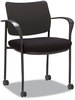 A Picture of product ALE-IV4317A Alera® IV Series Guest Chairs Fabric Back/Seat 24.8" x 22.83" 32.28", Black Seat, Back, Base, 2/Carton