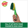 A Picture of product MMM-48112 Scotch-Brite® Soap-Dispensing Dishwand Sponge Refills 2.9 x 2.2, Green, 2/Pack