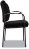 A Picture of product ALE-IV4317A Alera® IV Series Guest Chairs Fabric Back/Seat 24.8" x 22.83" 32.28", Black Seat, Back, Base, 2/Carton