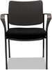 A Picture of product ALE-IV4317A Alera® IV Series Guest Chairs Fabric Back/Seat 24.8" x 22.83" 32.28", Black Seat, Back, Base, 2/Carton