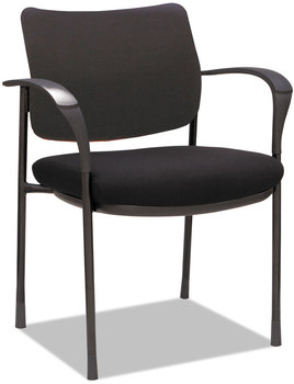 Alera® IV Series Guest Chairs Fabric Back/Seat 24.8" x 22.83" 32.28", Black Seat, Back, Base, 2/Carton