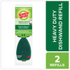 A Picture of product MMM-48112 Scotch-Brite® Soap-Dispensing Dishwand Sponge Refills 2.9 x 2.2, Green, 2/Pack