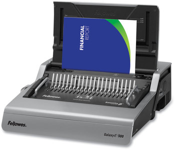 Fellowes® Galaxy™ 500 Comb Binding Systems Electric System, Sheets, 19.63 x 17.75 6.5, Gray