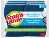 A Picture of product MMM-526 Scotch-Brite® Non-Scratch Multi-Purpose Scrub Sponge 4.4 x 2.6, 0.8" Thick, Blue, 6/Pack