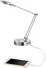 A Picture of product ALE-LED900S Alera® Adjustable LED Task Lamp with USB Port 11w x 6.25d 26h, Brushed Nickel