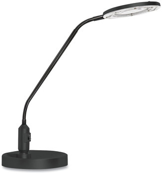 Alera® Desktop LED Magnifier Lamp Clamp-On, 3 Diopter 6.88w x 16.63d 16.75h, Black