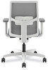 A Picture of product HON-I2LM1AFA25WX HON® Ignition® 2.0 4-Way Stretch Mid-Back Mesh Task Chair Posture Lock, Up to 300lb, Basalt Seat, Fog Back/White Base, Ships in 7-10 Bus Days