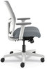 A Picture of product HON-I2LM1AFA25WX HON® Ignition® 2.0 4-Way Stretch Mid-Back Mesh Task Chair Posture Lock, Up to 300lb, Basalt Seat, Fog Back/White Base, Ships in 7-10 Bus Days