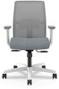 A Picture of product HON-I2LM1AFA25WX HON® Ignition® 2.0 4-Way Stretch Mid-Back Mesh Task Chair Posture Lock, Up to 300lb, Basalt Seat, Fog Back/White Base, Ships in 7-10 Bus Days