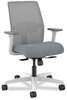 A Picture of product HON-I2LM1AFA25WX HON® Ignition® 2.0 4-Way Stretch Mid-Back Mesh Task Chair Posture Lock, Up to 300lb, Basalt Seat, Fog Back/White Base, Ships in 7-10 Bus Days