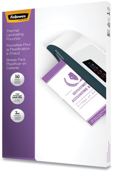 Fellowes® Laminating Pouches 3 mil, 9" x 14.5", Gloss Clear, 50/Pack