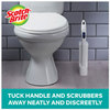 A Picture of product MMM-558SK4NP Scotch-Brite® Toilet Scrubber Starter Kit 1 Handle and 5 Scrubbers, White/Blue