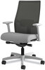 A Picture of product HON-I2M2ACC22AIK HON® Ignition® 2.0 4-Way Stretch Mid-Back Mesh Task Chair Supports Up to 300 lb, Frost Seat, Charcoal Back, Titanium Base