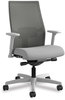 A Picture of product HON-I2M2ACC22AIK HON® Ignition® 2.0 4-Way Stretch Mid-Back Mesh Task Chair Supports Up to 300 lb, Frost Seat, Charcoal Back, Titanium Base