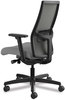 A Picture of product HON-I2M2ACC22ATK HON® Ignition® 2.0 4-Way Stretch Mid-Back Mesh Task Chair Supports 300 lb, 17" to 21" Seat, Frost Charcoal Back, Black Base