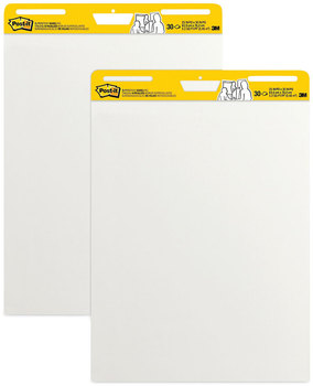 Post-it® Easel Pads Super Sticky Self-Stick Vertical-Orientation Unruled, 25 x 30, White, Sheets, 2/Carton