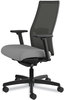 A Picture of product HON-I2M2ACC22ATK HON® Ignition® 2.0 4-Way Stretch Mid-Back Mesh Task Chair Supports 300 lb, 17" to 21" Seat, Frost Charcoal Back, Black Base