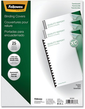 Fellowes® Futura™ Presentation Covers for Binding Systems Frost, 11 x 8.5, Unpunched, 25/Pack