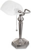 A Picture of product ALE-LMP538BN Alera® Banker's Lamp Post Neck, 10w x 13.38d 16h, Brushed Nickel