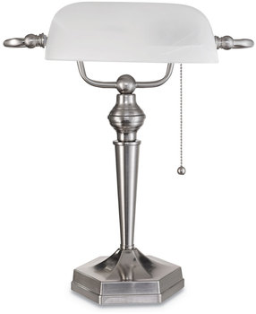 Alera® Banker's Lamp Post Neck, 10w x 13.38d 16h, Brushed Nickel