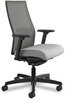 A Picture of product HON-I2M2ACC22ATK HON® Ignition® 2.0 4-Way Stretch Mid-Back Mesh Task Chair Supports 300 lb, 17" to 21" Seat, Frost Charcoal Back, Black Base