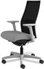 A Picture of product HON-I2M2AMC22AIK HON® Ignition® 2.0 4-Way Stretch Mid-Back Mesh Task Chair Adjustable Lumbar Support, Frost Seat, Black Back, Titanium Base