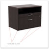 A Picture of product ALE-LS583020ES Alera® Open Office Desk Series Low File Cabinet Credenza 2-Drawer: Pencil/File,Legal/Letter,1 Shelf,Espresso,29.5x19.13x22.88