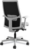 A Picture of product HON-I2M2AMC22AIK HON® Ignition® 2.0 4-Way Stretch Mid-Back Mesh Task Chair Adjustable Lumbar Support, Frost Seat, Black Back, Titanium Base