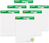 A Picture of product MMM-559RPVAD6 Post-it® Easel Pads Super Sticky Self-Stick Vertical-Orientation Pad Value Pack, Green Headband, Unruled, 25 x 30, White, Sheets, 6/Carton