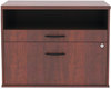 A Picture of product ALE-LS583020MC Alera® Open Office Desk Series Low File Cabinet Credenza 2-Drawer: Pencil/File, Legal/Letter, 1 Shelf,Cherry,29.5x19.13x22.88