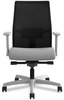 A Picture of product HON-I2M2AMC22AIK HON® Ignition® 2.0 4-Way Stretch Mid-Back Mesh Task Chair Adjustable Lumbar Support, Frost Seat, Black Back, Titanium Base