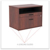 A Picture of product ALE-LS583020MC Alera® Open Office Desk Series Low File Cabinet Credenza 2-Drawer: Pencil/File, Legal/Letter, 1 Shelf,Cherry,29.5x19.13x22.88