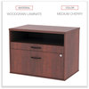 A Picture of product ALE-LS583020MC Alera® Open Office Desk Series Low File Cabinet Credenza 2-Drawer: Pencil/File, Legal/Letter, 1 Shelf,Cherry,29.5x19.13x22.88