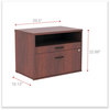 A Picture of product ALE-LS583020MC Alera® Open Office Desk Series Low File Cabinet Credenza 2-Drawer: Pencil/File, Legal/Letter, 1 Shelf,Cherry,29.5x19.13x22.88