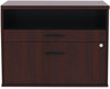 A Picture of product ALE-LS583020MY Alera® Open Office Desk Series Low File Cabinet Credenza 2-Drawer: Pencil/File,Legal/Letter,1 Shelf,Mahogany,29.5x19.13x22.88