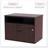 A Picture of product ALE-LS583020MY Alera® Open Office Desk Series Low File Cabinet Credenza 2-Drawer: Pencil/File,Legal/Letter,1 Shelf,Mahogany,29.5x19.13x22.88