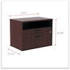 A Picture of product ALE-LS583020MY Alera® Open Office Desk Series Low File Cabinet Credenza 2-Drawer: Pencil/File,Legal/Letter,1 Shelf,Mahogany,29.5x19.13x22.88