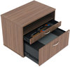 A Picture of product ALE-LS583020WA Alera® Open Office Desk Series Low File Cabinet Credenza 2-Drawer: Pencil/File, Legal/Letter, 1 Shelf,Walnut,29.5x19.13x22.88